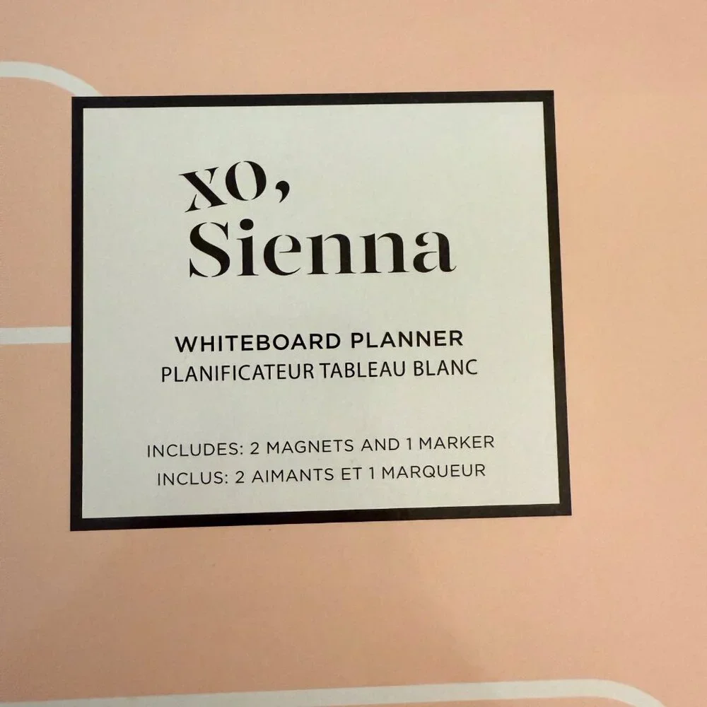 XO Sienna Magnetic Whiteboard Weekly Planner 12x15in Marker Magnets Celestial
